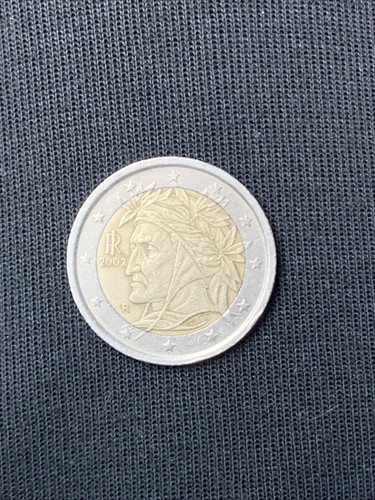 Moneta euro rara dante - rara,