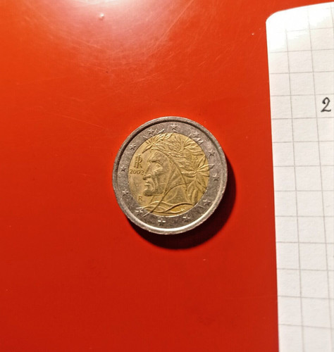 Moneta rara euro dante - da, 2