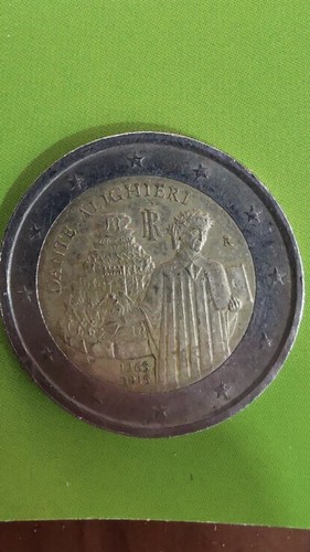 Moneta rara euro dante - rara,