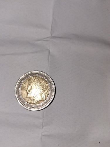 Moneta euro rara dante - moneta,