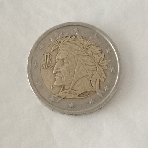 Moneta euro rara 2002 dante - 2,