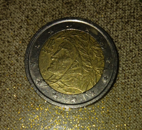 Moneta dante alighieri euro - 2,