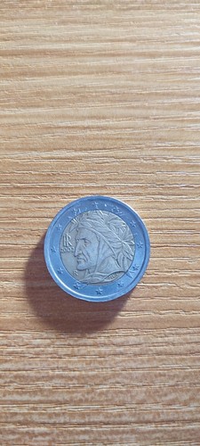 Moneta rara euro dante - rara,
