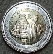 RARE COIN 2 EURO DANTE