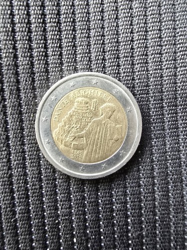Moneta rara euro dante - rara,