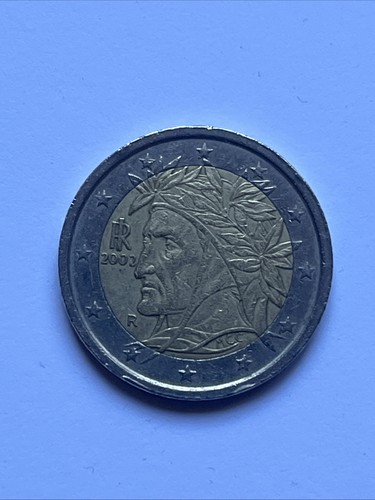 Moneta dante alighieri euro - 2,
